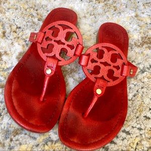 Tory Burch red miller sandals 8.5